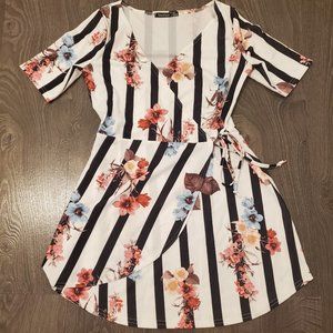 Floral V-neck Wrap Dress (UK 10)